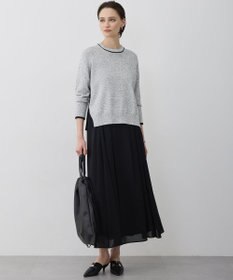 ICB L コットンツイスター クルーネックニット