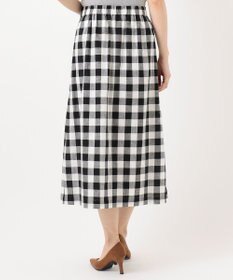 J.PRESS LADIES 【洗える】BEZコットンリネンブロックギンガム スカート