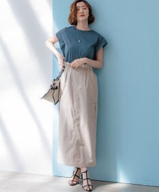 23区 【先行予約】スムースデザイン タフタスリーブ カットソー