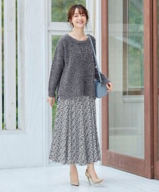 Tiaclasse 【洗える】大人可愛いワッフルニットトップス