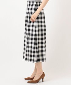 J.PRESS LADIES 【洗える】BEZコットンリネンブロックギンガム スカート