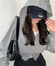 WEGO ショートZIPパーカー