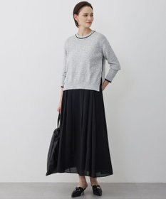 ICB L コットンツイスター クルーネックニット