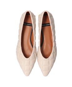 INTER-CHAUSSURES 【ANGEL ALARCON】ポインテッドトウキルティングパンプス