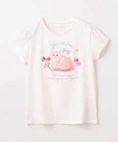 ANY KIDS フォトプリント ネコ Tシャツ