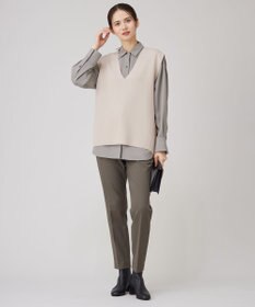 自由区 S 【セットアップ対応・洗える】ウールミラノニット ベスト