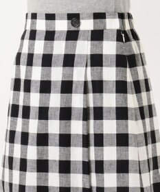 J.PRESS LADIES 【洗える】BEZコットンリネンブロックギンガム スカート