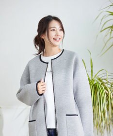 Tiaclasse L パイピングノーカラーダンボールコート