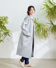 Tiaclasse L パイピングノーカラーダンボールコート