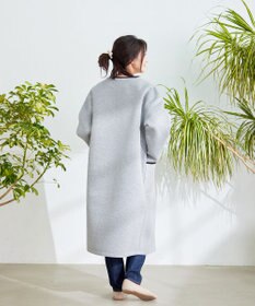 Tiaclasse L パイピングノーカラーダンボールコート