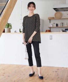 Tiaclasse 【洗える】花柄カットレースフレアトップス