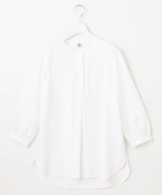 J.PRESS LADIES S 【洗える】ポリエステルスパンソフトクロス レース ブラウス