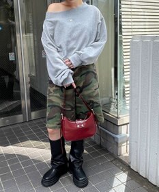 WEGO ワンポイントオフショルスウェット