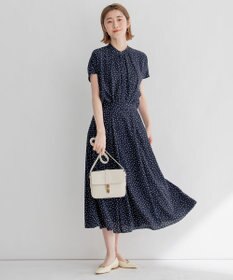 23区 【セットアップ対応/洗える】バックサテンアムンゼン ドットプリント スカート