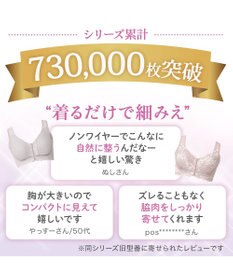 BRADELIS New York 【BRADELIS NewYork peace】細みえフロントファスナー綿混ブラ25 ノンワイヤー 補正 ブラジャー 脇高でコンパクト 小さく見せる