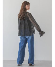 AMERICAN HOLIC ドビーシフォンフリルブラウス