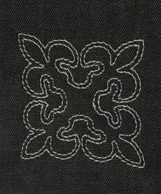 russet 【刺繍モノグラム】デニム2WAYトートバッグ(CE-1772)