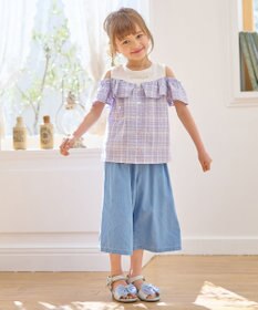 ANY KIDS オフショルダー フリル ブラウス