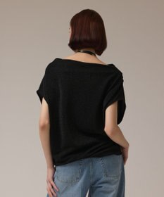 GRACE CONTINENTAL ラメドレープカットトップ