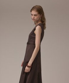GRACE CONTINENTAL ストライプジャージワンピース