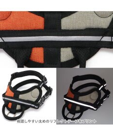 PET PARADISE ヘッドインハーネス  【Ｍ】オレンジ / ブルー 【中型犬 大型犬】