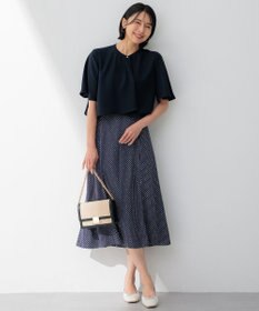 23区 L 【洗える】ストレッチジョーゼット アシンメトリー カットソー