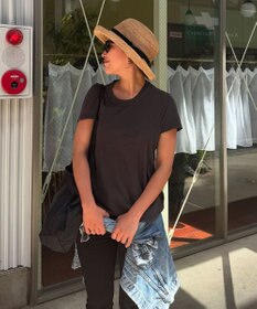 石田製帽  ラフィア糸入りかぎ編み ソフトハットセーラ