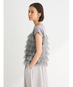 Green Parks フレンチスリーブチュールティアードプルオーバー