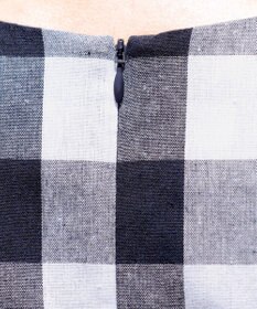 Tiaclasse 【袖が選べる・洗える】大柄ギンガムチェックワンピース