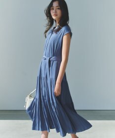 組曲 S 【WEB限定】ギャザーライトデシン ティアードワンピース