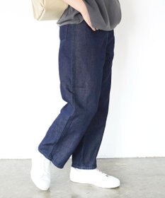 caqu FS linen ankle boy`s アンクル丈 ゆったりボーイフィットリネンデニム