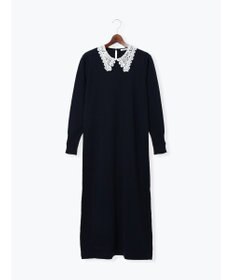 Te chichi レース衿ニットワンピース