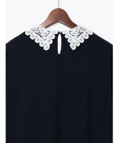 Te chichi レース衿ニットワンピース