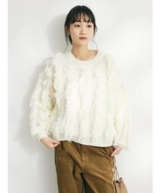 CRAFT STANDARD BOUTIQUE ボリュームフリンジニットプルオーバー