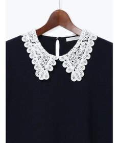 Te chichi レース衿ニットワンピース