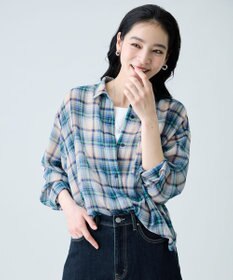 ANY シアーチェックシャツ