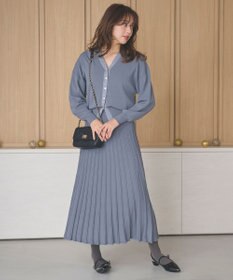 Feroux 【洗える・セットアイテム】ラメライン・ニットセットアップ