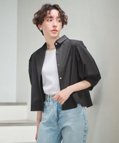 #Newans 【イージーケア】タックスリーブショート丈シャツ