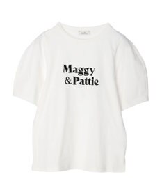 earth music&ecology フォルムスリーブ刺繍ロゴＴＥＥ