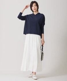 ICB 【洗える】レーヨンシルクローン フレアスカート