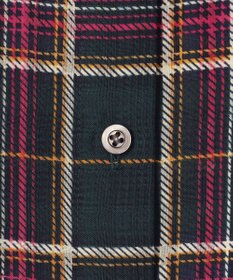 組曲 【洗える】シアーチェック 半袖ブラウス