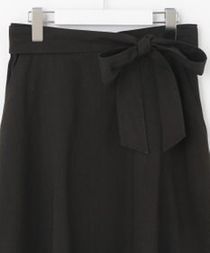 自由区 【洗える・ストレッチ素材】リネンヴィスコースストレッチ フレアスカート