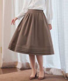 Tiaclasse L 選べる丈 裾ピンタックスカート