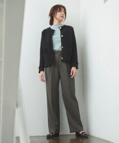 Feroux 【ONWARD CROSSET MAG掲載】ツイードライクニット ジャケット