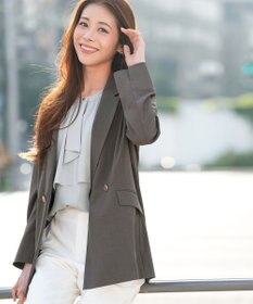 ANY SIS 【BAILA掲載】スマートビューティストレッチテーラード ジャケット スレートシャンブレー