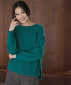 ANY SIS ボートネックAir ニット