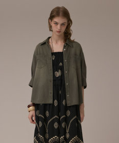 GRACE CONTINENTAL ツイルハーフスリーブシャツ