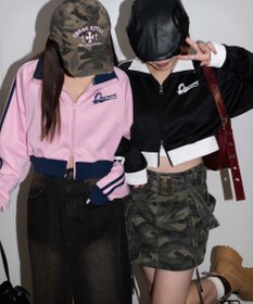 WEGO ロゴプリントトラックジャケット