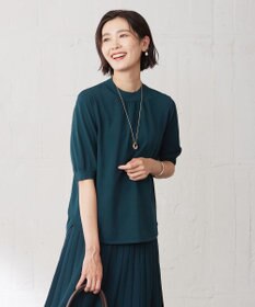 J.PRESS LADIES L 【洗える】レーヨンエリートストレッチ ギャザースリーブ ニット