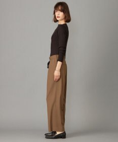 ICB L 【UVケア・洗える】ウール2WAYストレッチ ワイドストレートパンツ